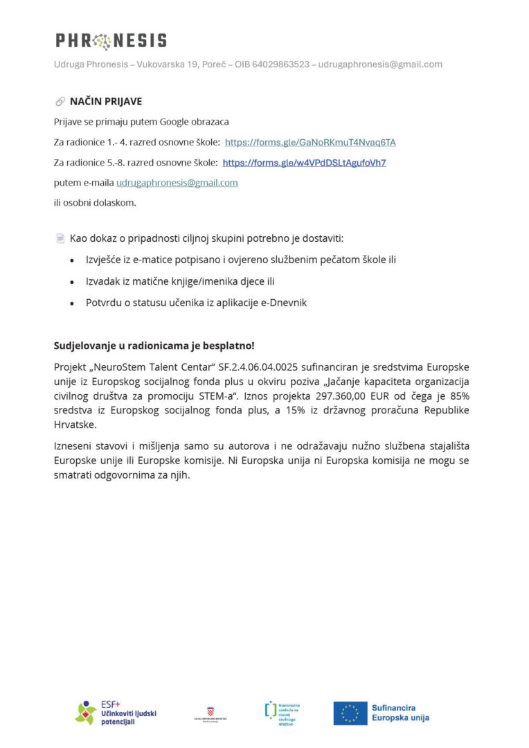 Phronesis Javni poziv kolovoz5