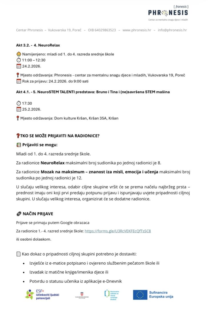 Javni poziv veljača 2026-2