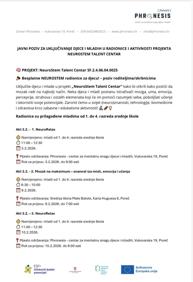 Javni poziv veljača 2026