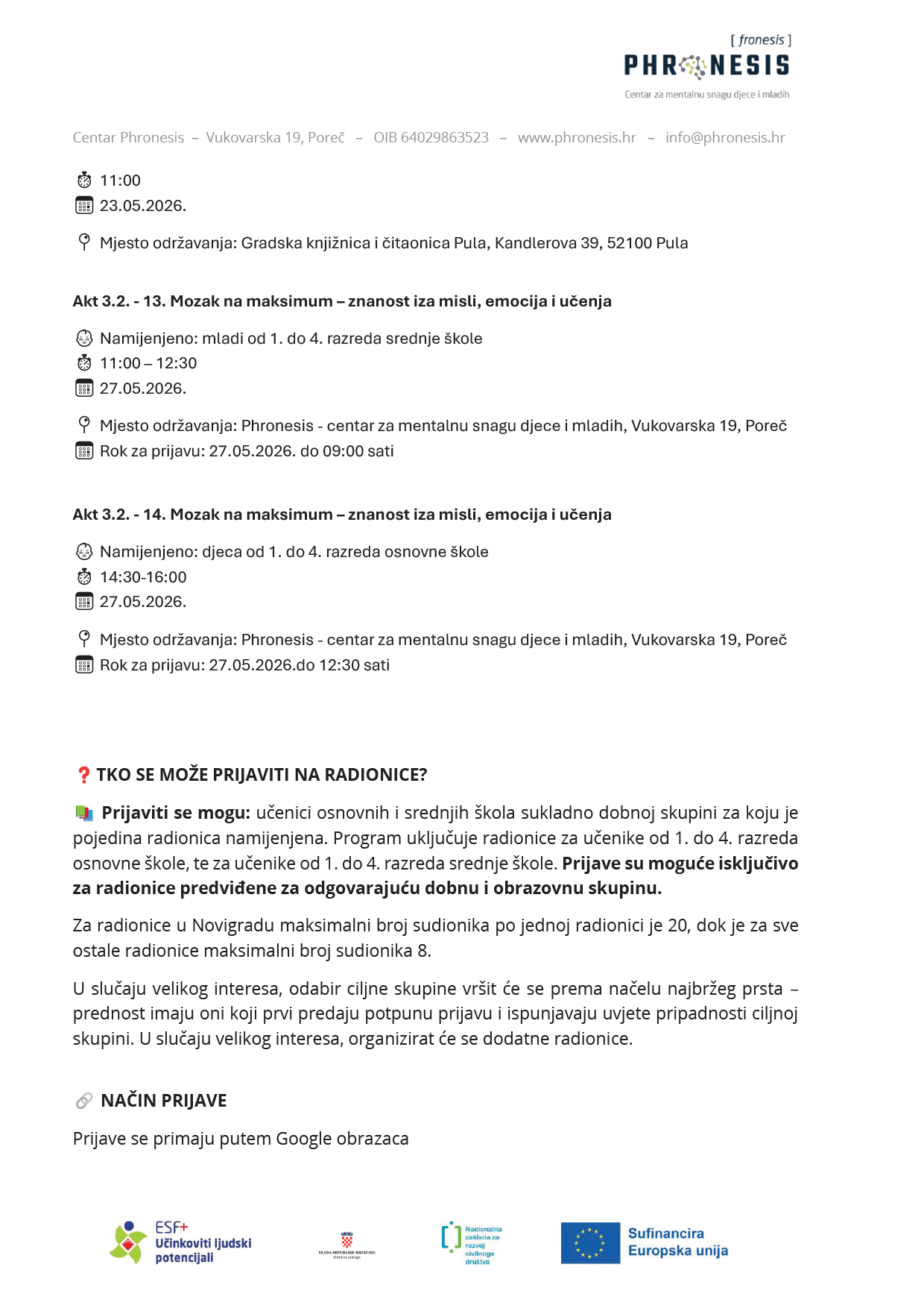 Javni poziv svibanj4