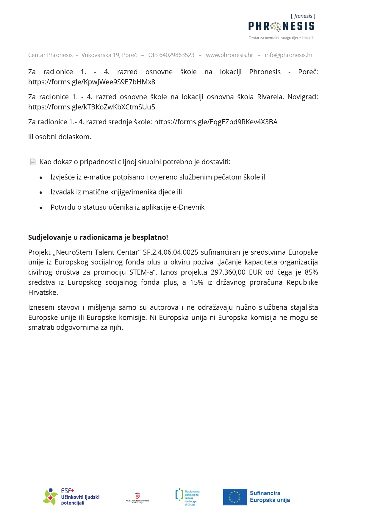 Javni poziv svibanj5