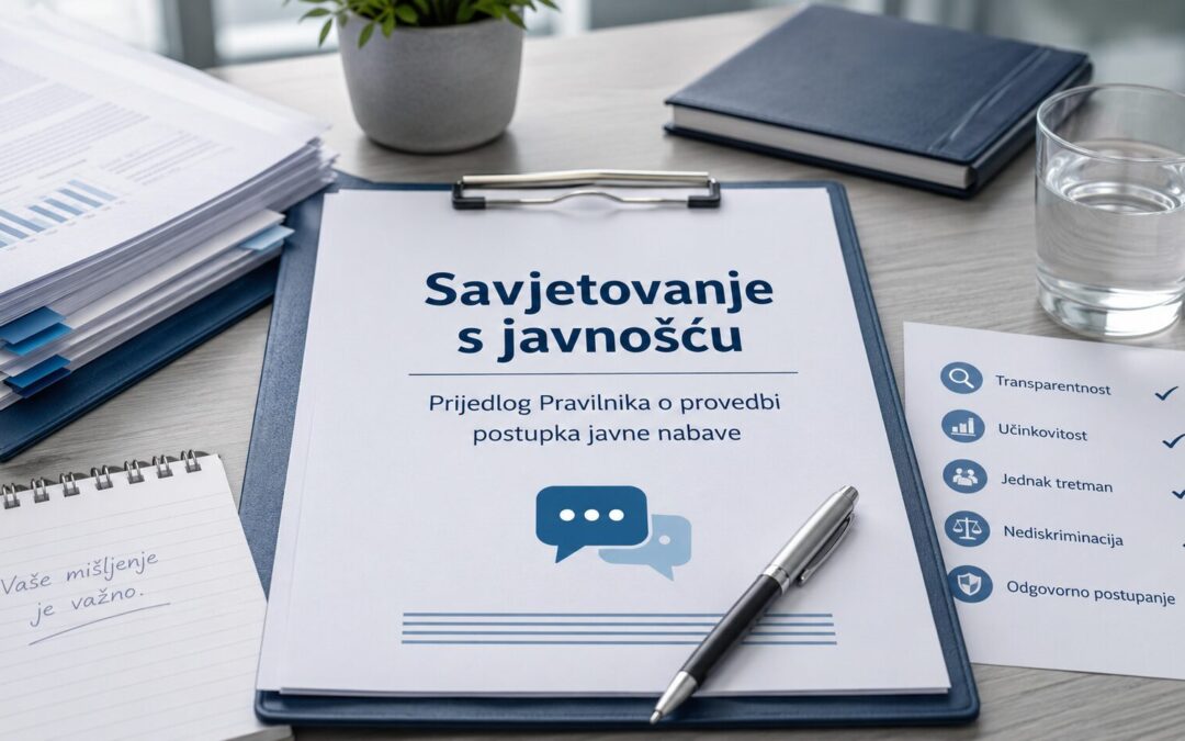Savjetovanje s javnošću o prijedlogu Pravilnika o provedbi postupka javne nabave